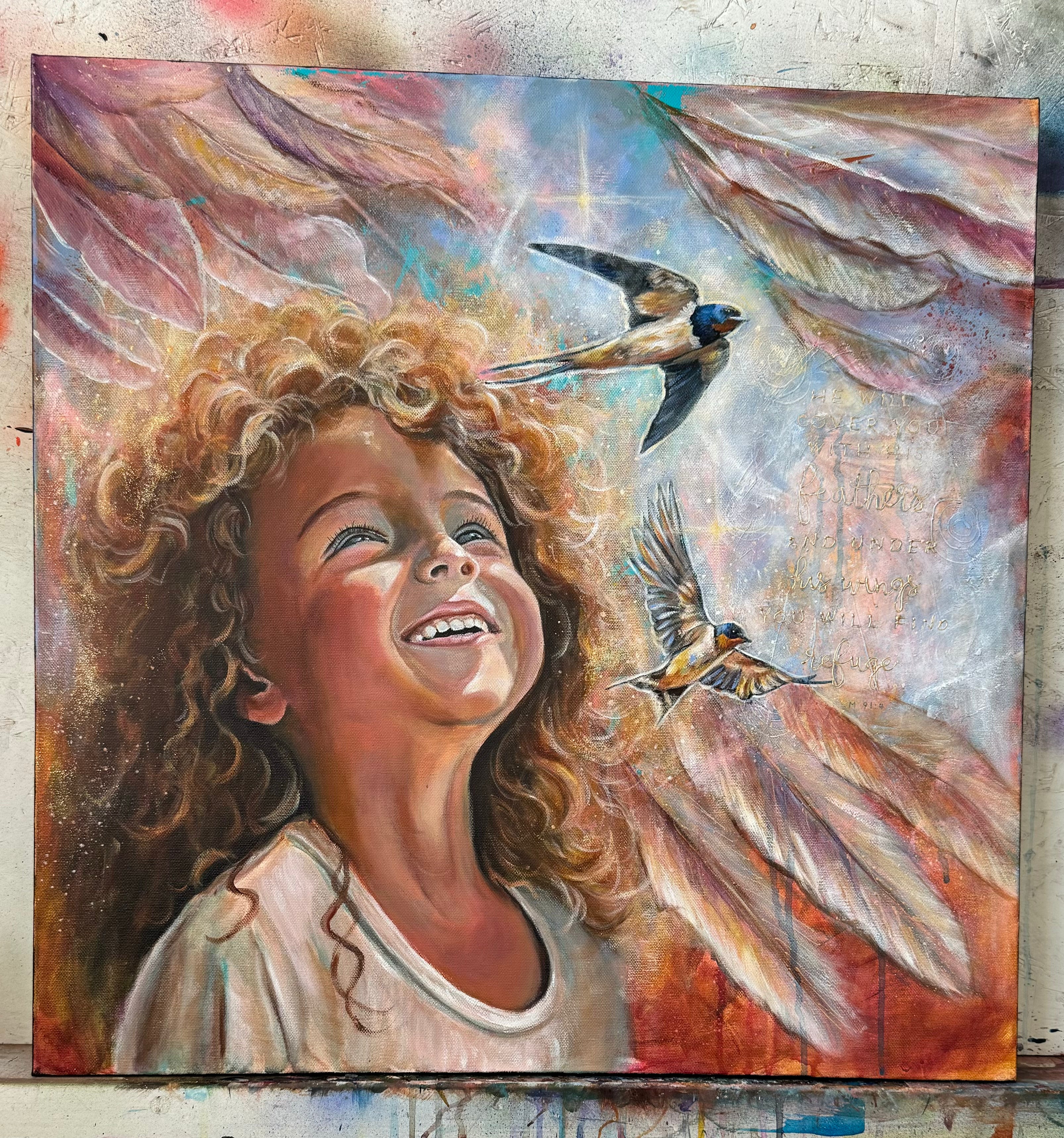 Under His Wings  | Original Painting
