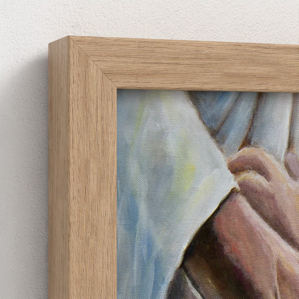 At the feet of Jesus  | Framed Fine Art Print