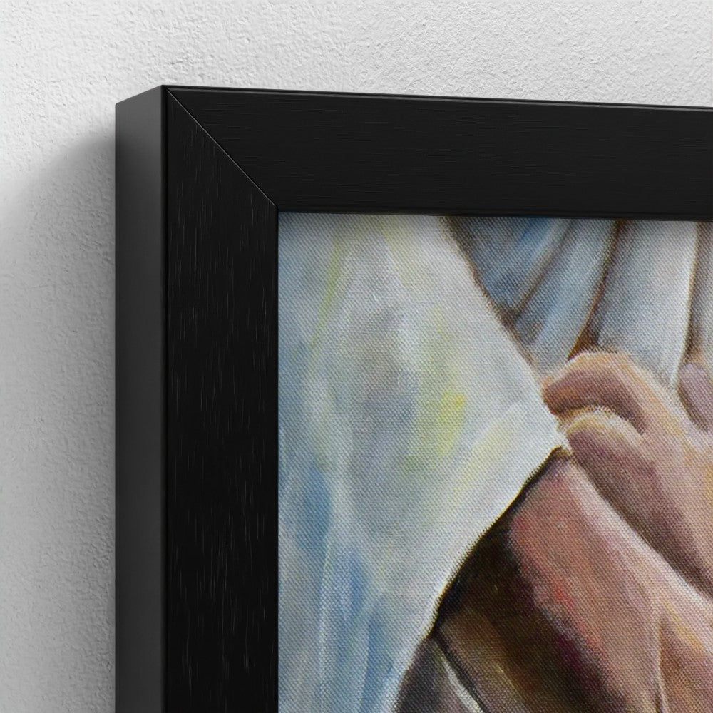 At the feet of Jesus  | Framed Fine Art Print