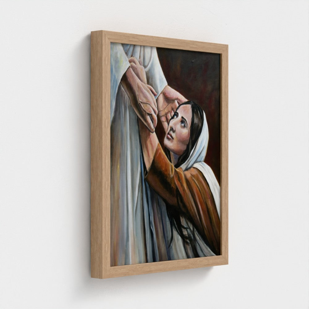 At the feet of Jesus  | Framed Fine Art Print