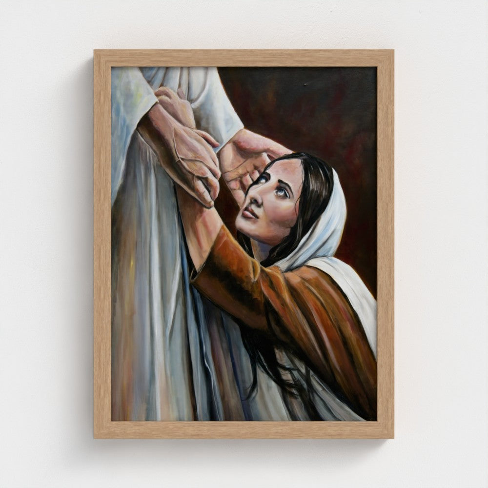At the feet of Jesus  | Framed Fine Art Print
