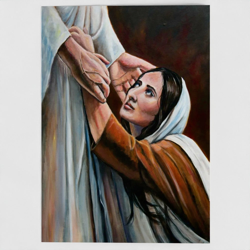 At the feet of Jesus x  | Fine Art Card