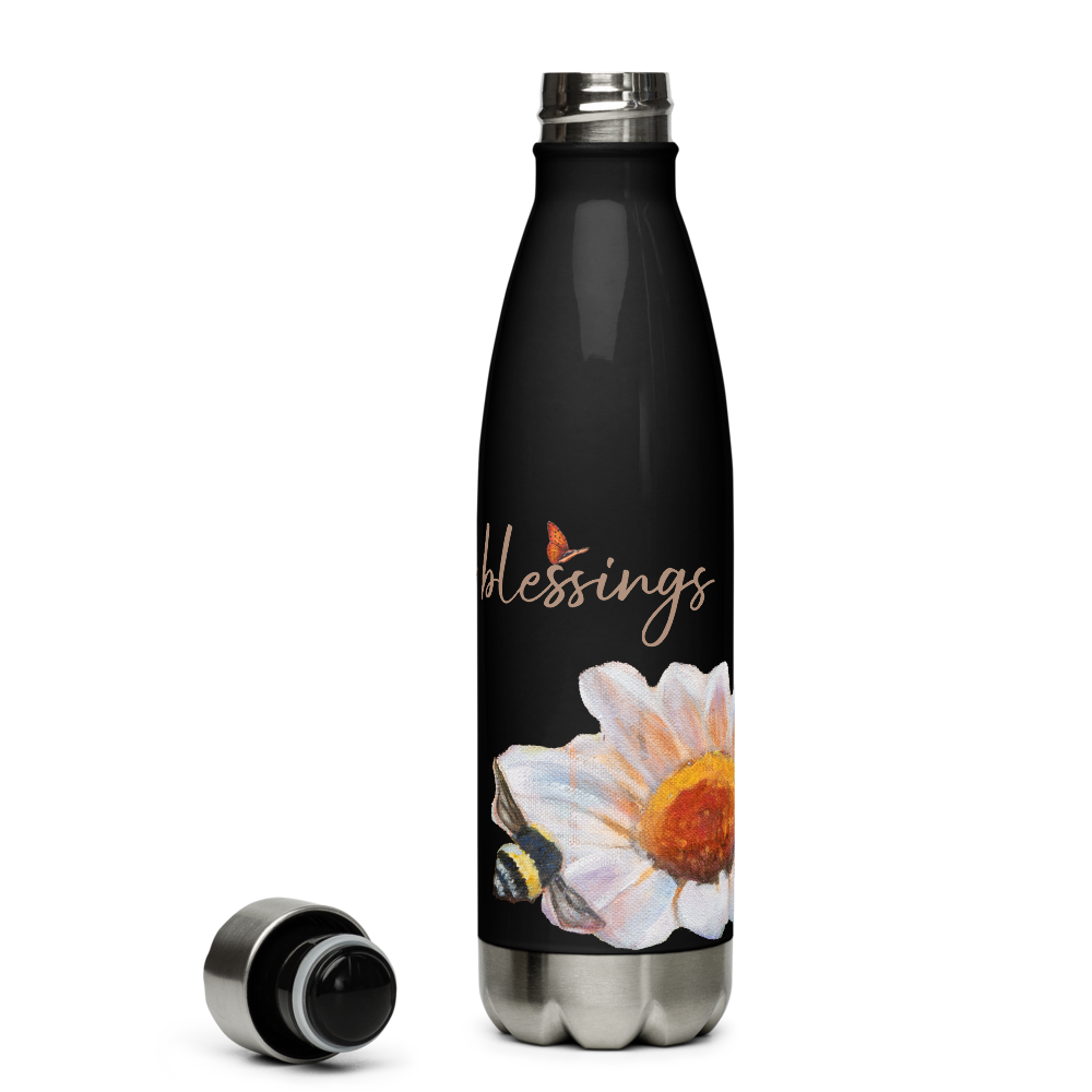 Count your blessings | Stainless steel water bottle